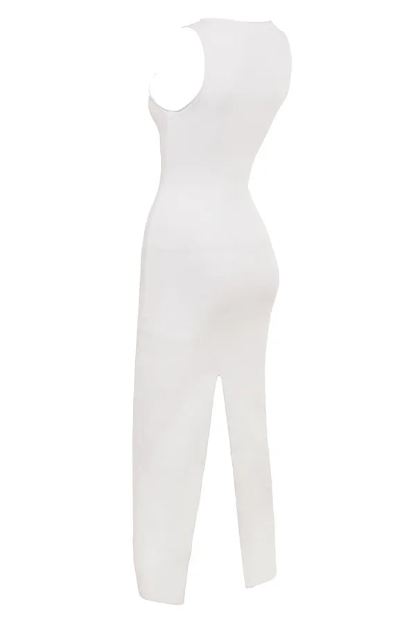 Noli White Sleeveless Maxi Dress