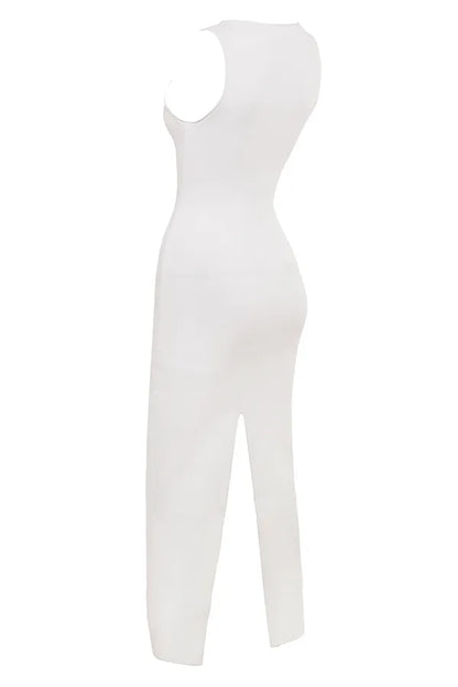 Noli White Sleeveless Maxi Dress