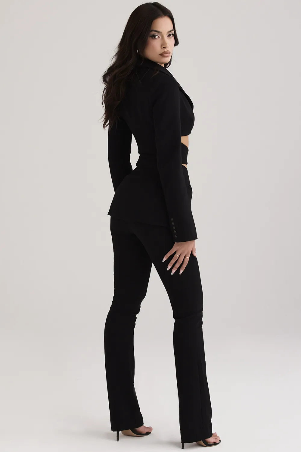 Layla Black V-Front Trousers