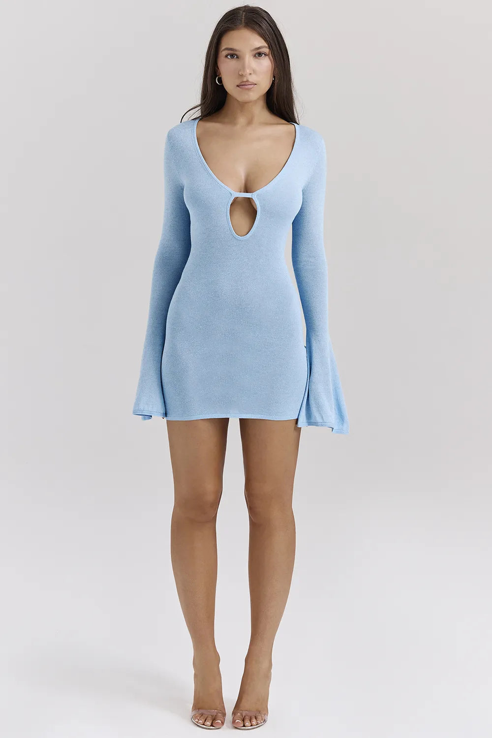 Noya Ocean Blue Knit Mini Dress