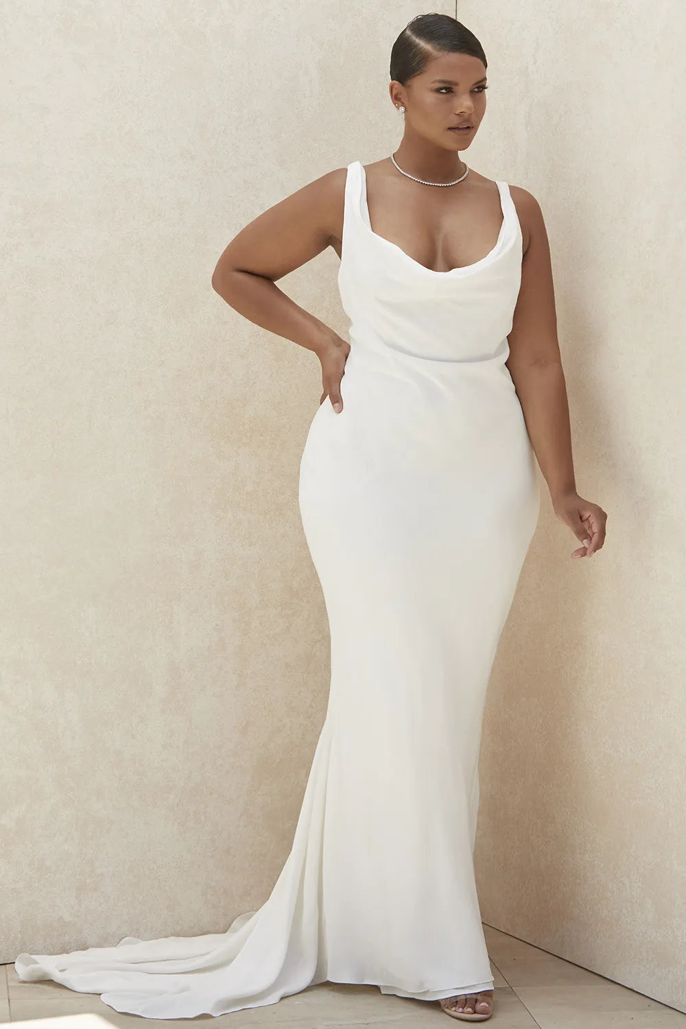 Odette Ivory Draped Back Bridal Gown - Limited Edition