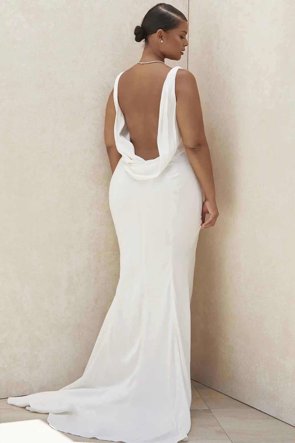 Odette Ivory Draped Back Bridal Gown - Limited Edition