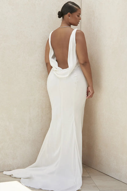 Odette Ivory Draped Back Bridal Gown - Limited Edition