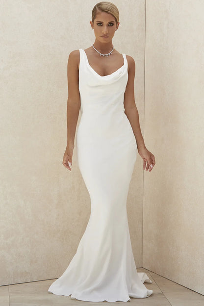 Odette Ivory Draped Back Bridal Gown - Limited Edition