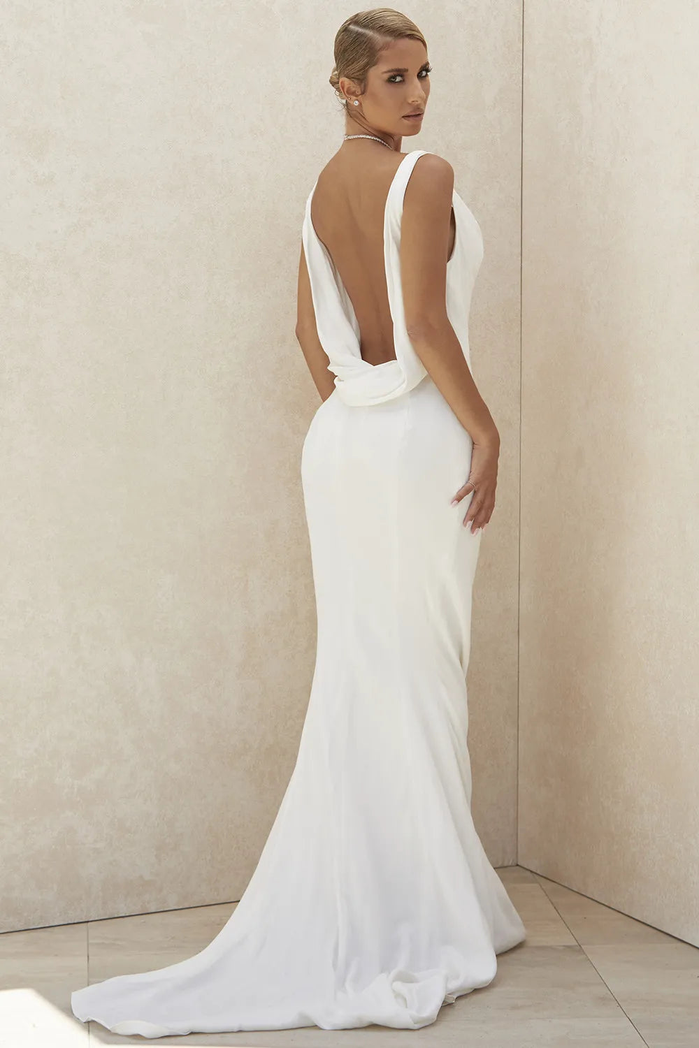 Odette Ivory Draped Back Bridal Gown - Limited Edition