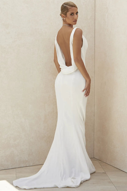 Odette Ivory Draped Back Bridal Gown - Limited Edition
