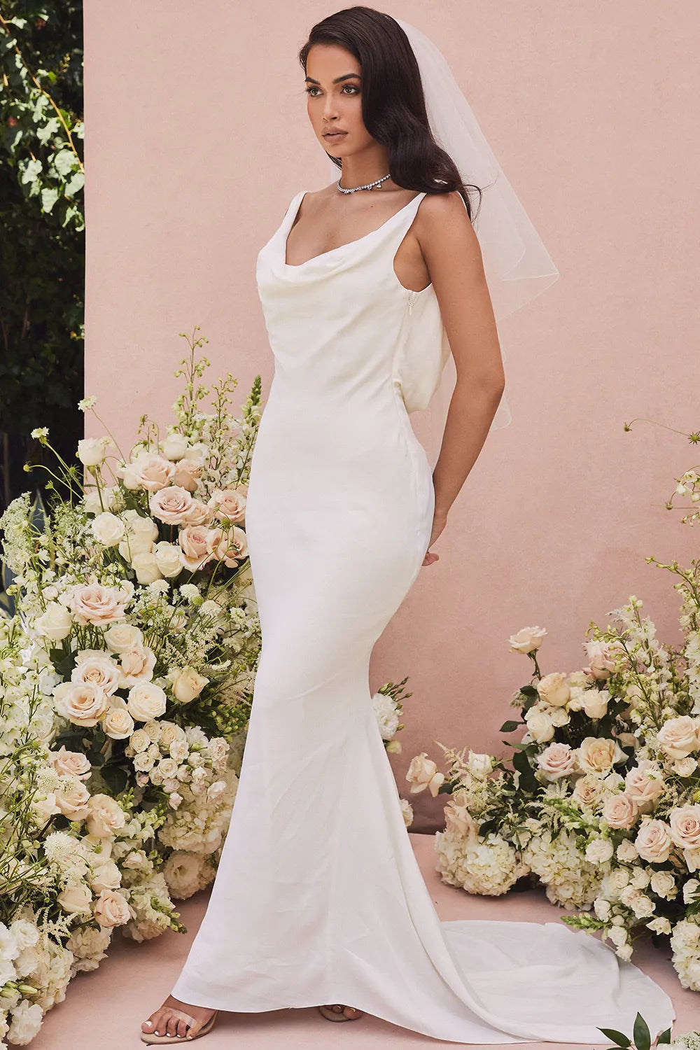 Odette Ivory Draped Back Bridal Gown - Limited Edition