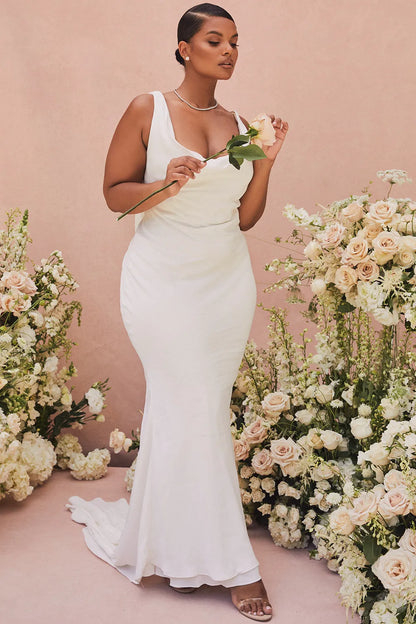 Odette Ivory Draped Back Bridal Gown - Limited Edition