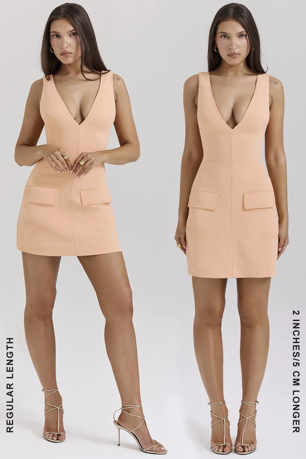 Olympia Sorbet Plunge Mini Dress