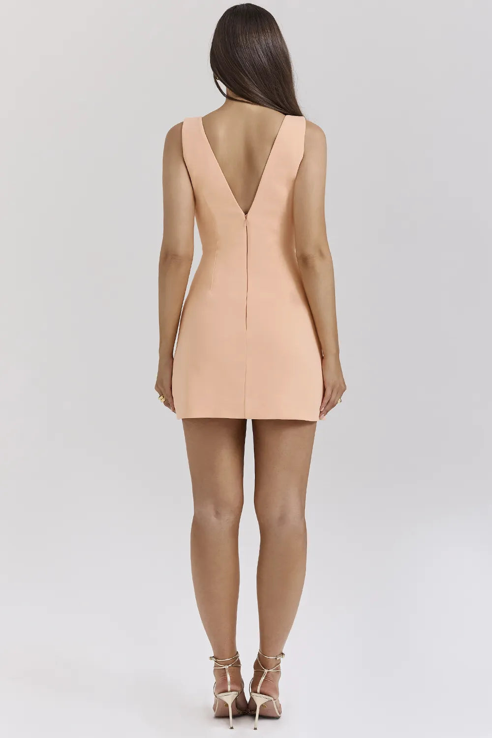 Olympia Sorbet Plunge Mini Dress
