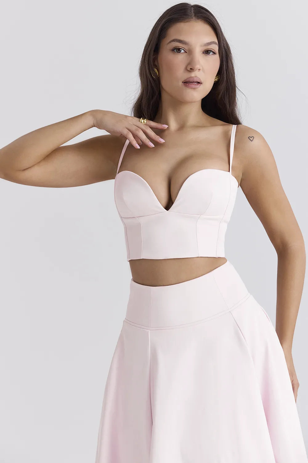 Pabla Ballerina Pink Cropped Bralette Top