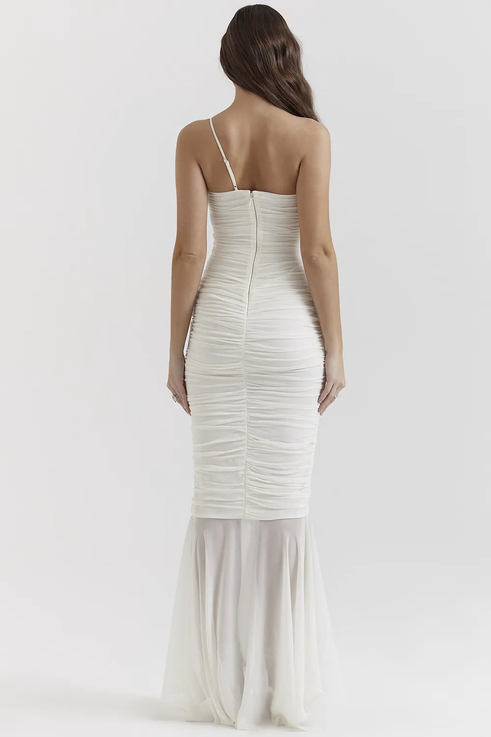 Pearla Ivory Ruched Maxi Dress
