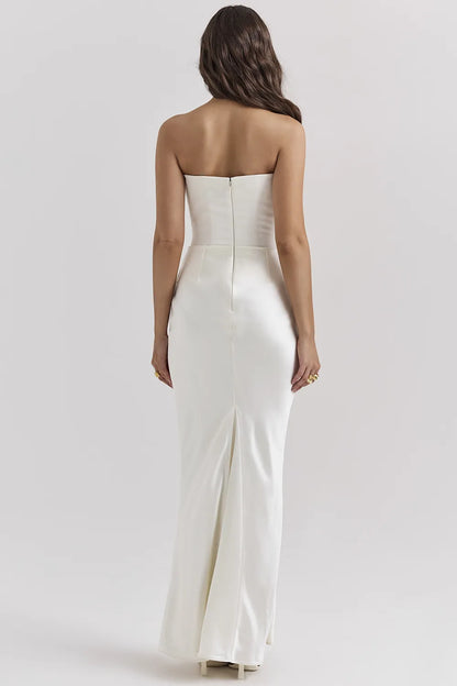 Persephone Ivory Strapless Corset Dress