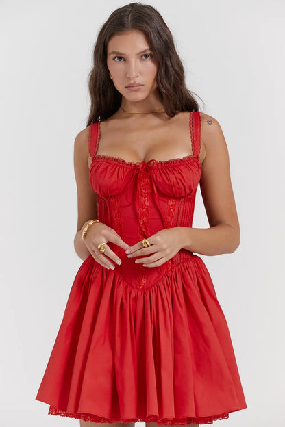 Pietra Cherry Corset Mini Dress