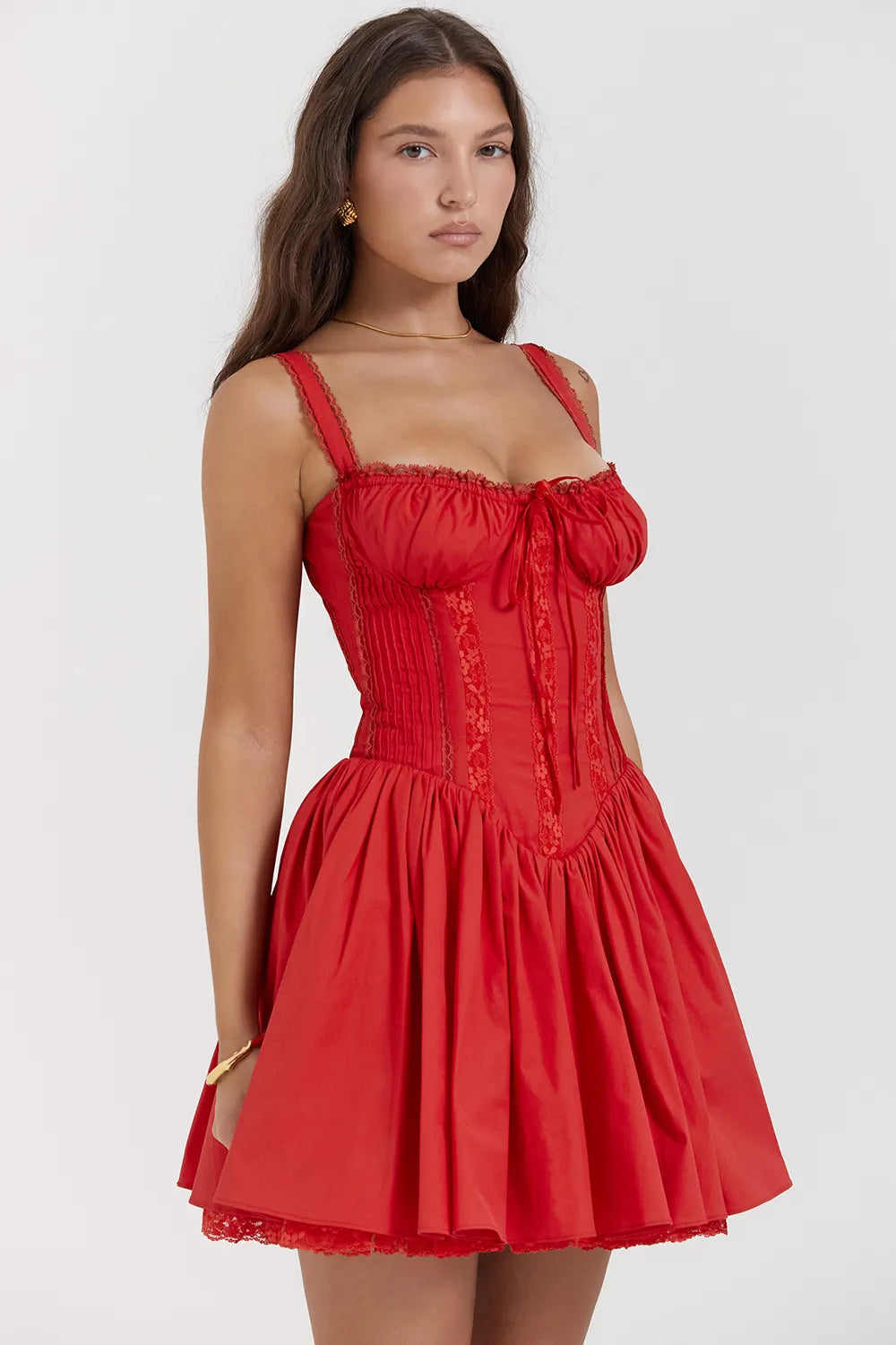 Pietra Cherry Corset Mini Dress