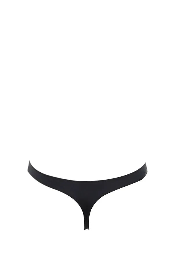 Plunge Self Adhesive Backless Bodysuit - Black