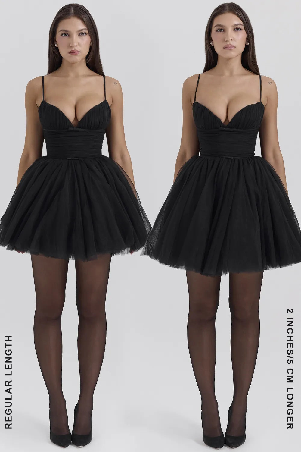 Princess Black Tulle Mini Dress