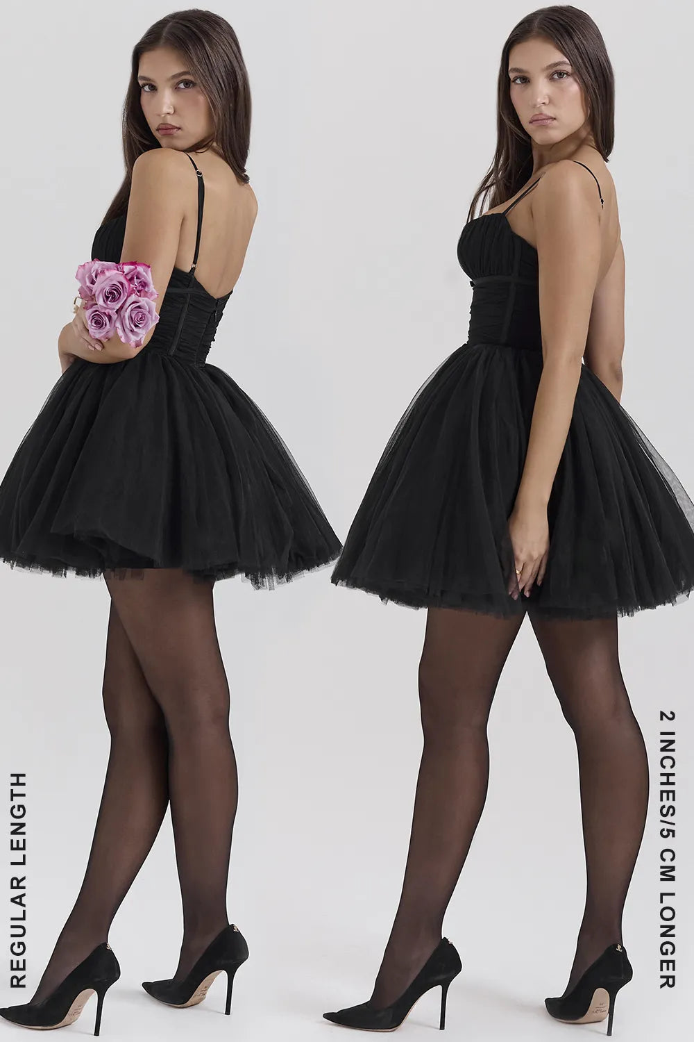 Princess Black Tulle Mini Dress