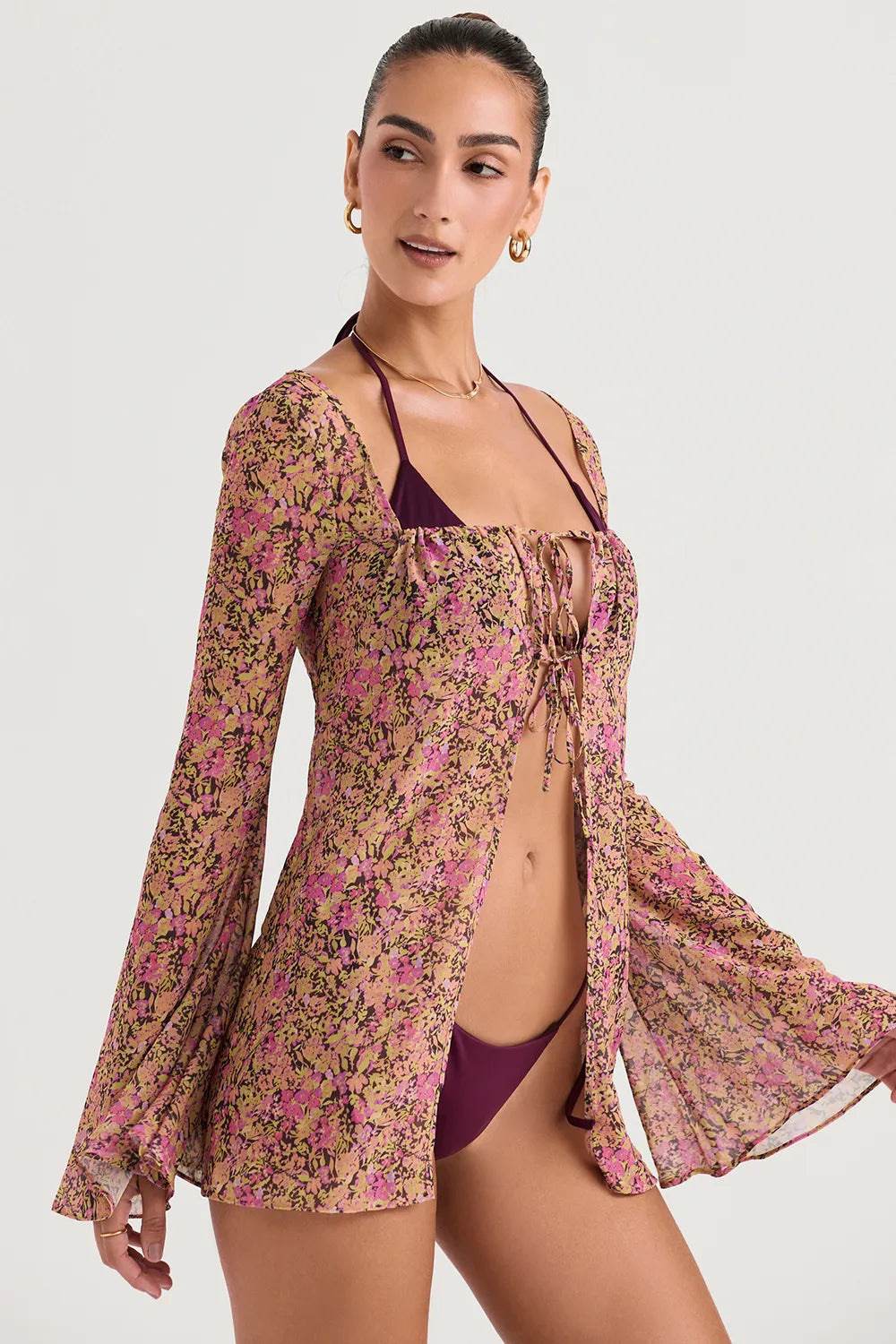 Provence Olive Floral Cover Up