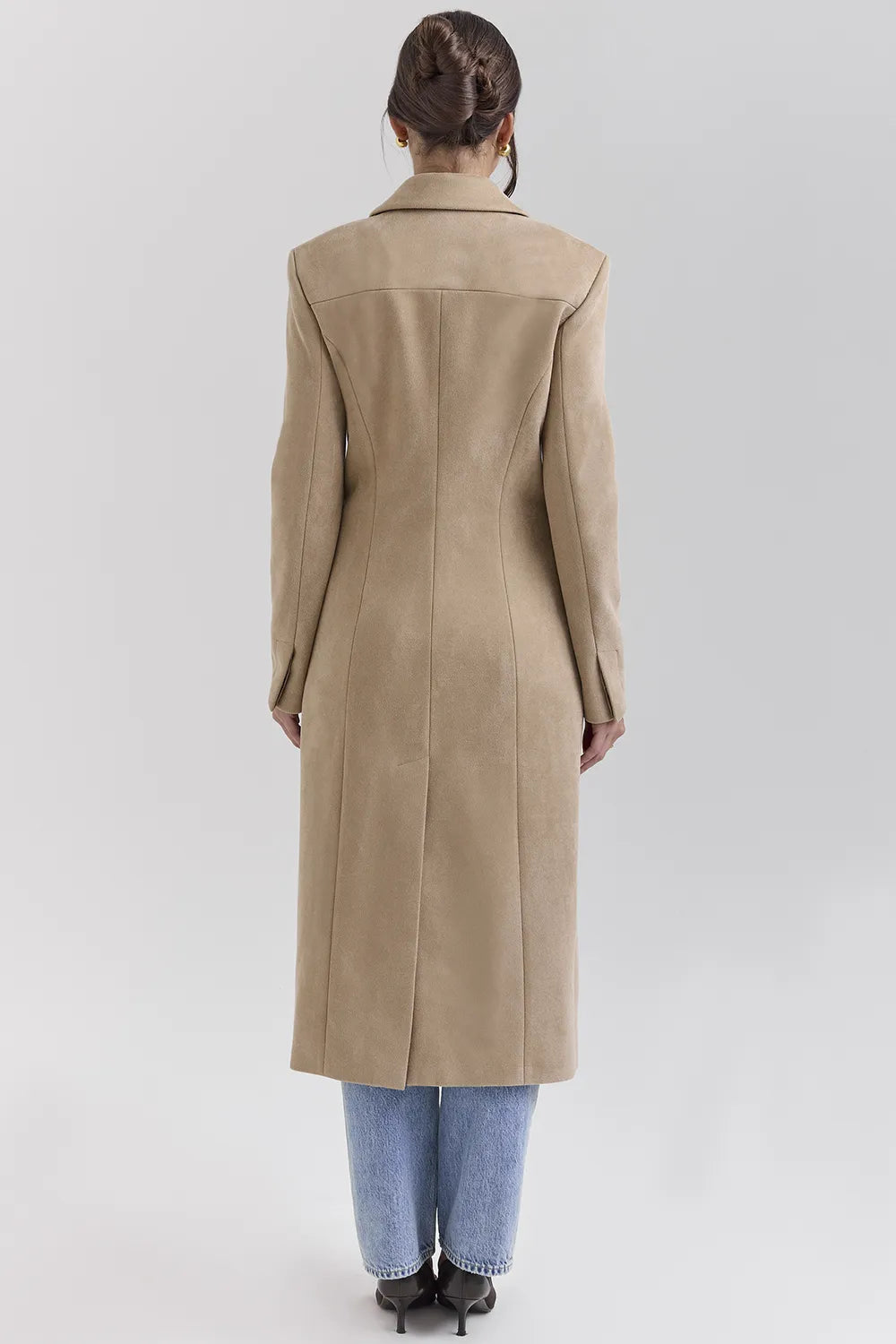 Remi Camel Single Breasted Long Coat