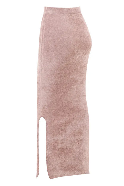 Rene Rose Chenille Maxi Skirt