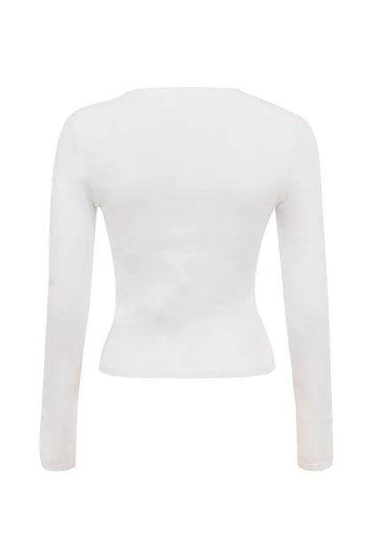 Riva White Summer Knit Cardigan