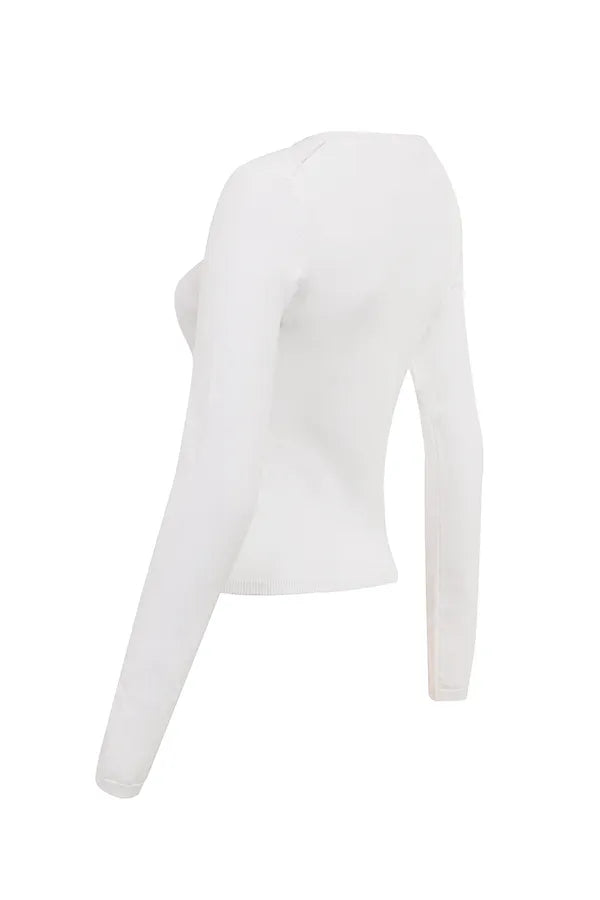 Riva White Summer Knit Cardigan