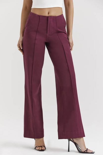 Rivi Wine Straight Leg Trousers