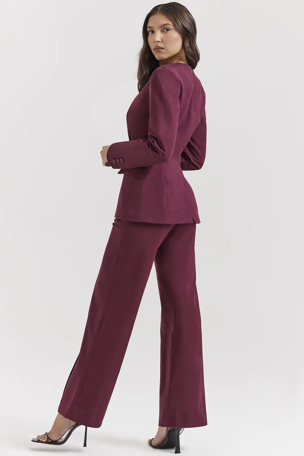 Rivi Wine Straight Leg Trousers