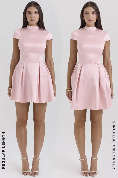 Saida Parisian Pink Backless Mini Dress