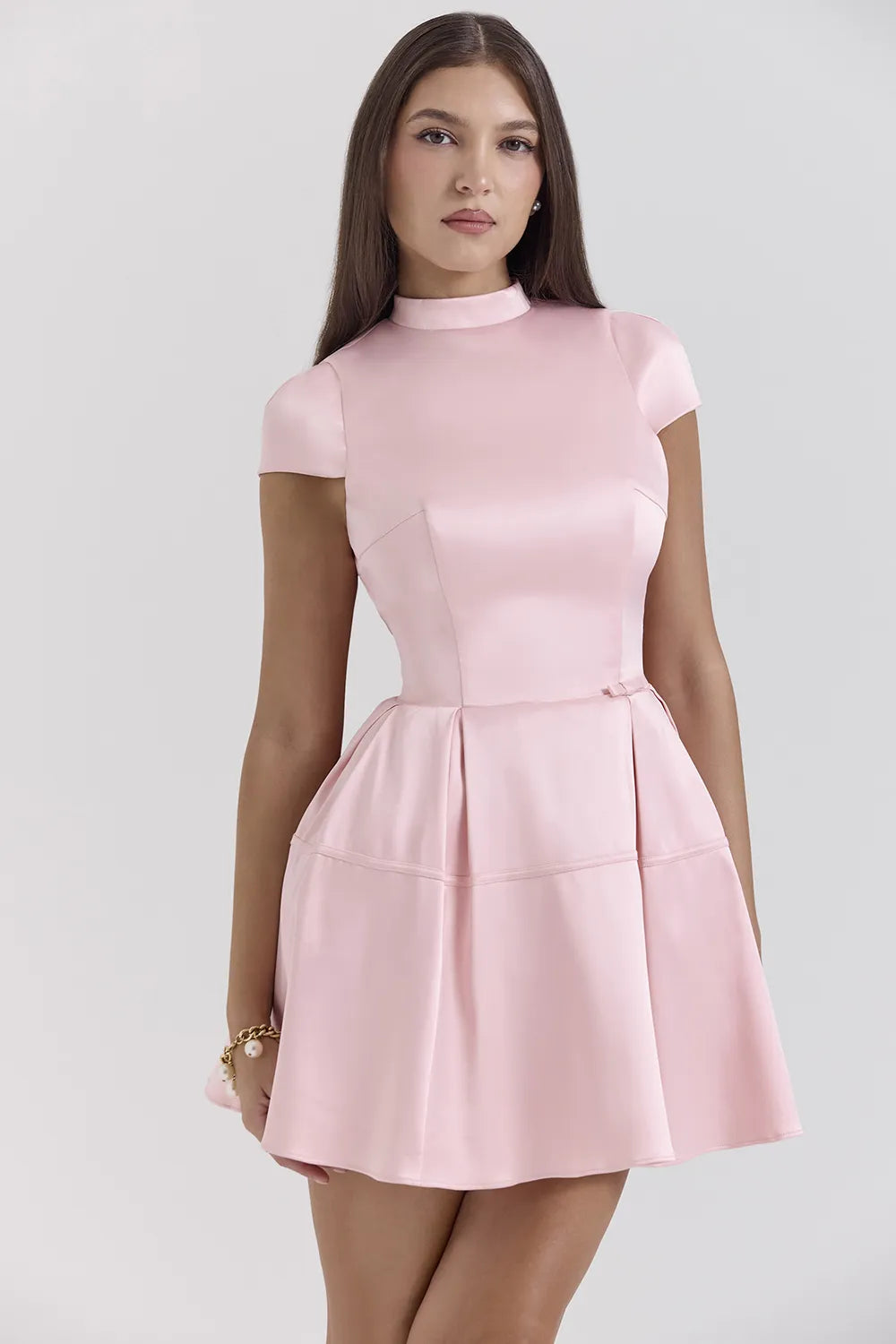 Saida Parisian Pink Backless Mini Dress