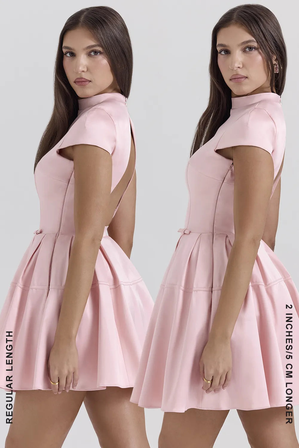 Saida Parisian Pink Backless Mini Dress