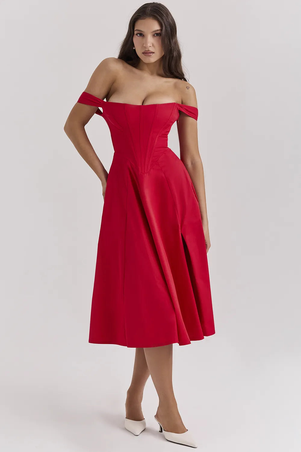 Saira Scarlet Midi Sundress