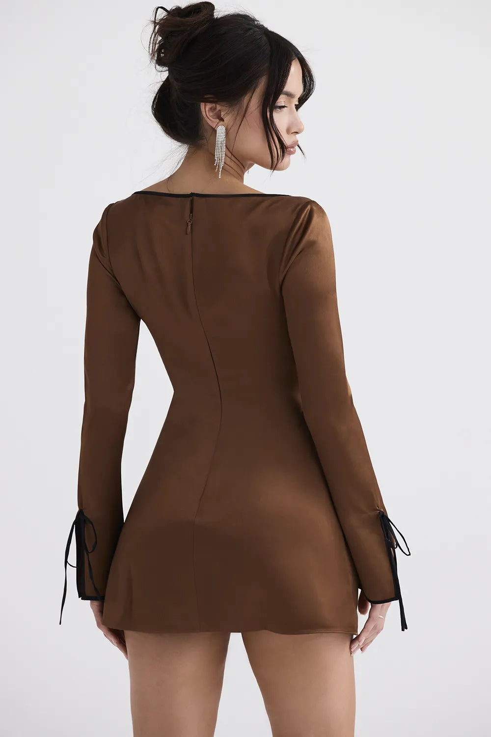 Sakina Copper Satin Mini Dress