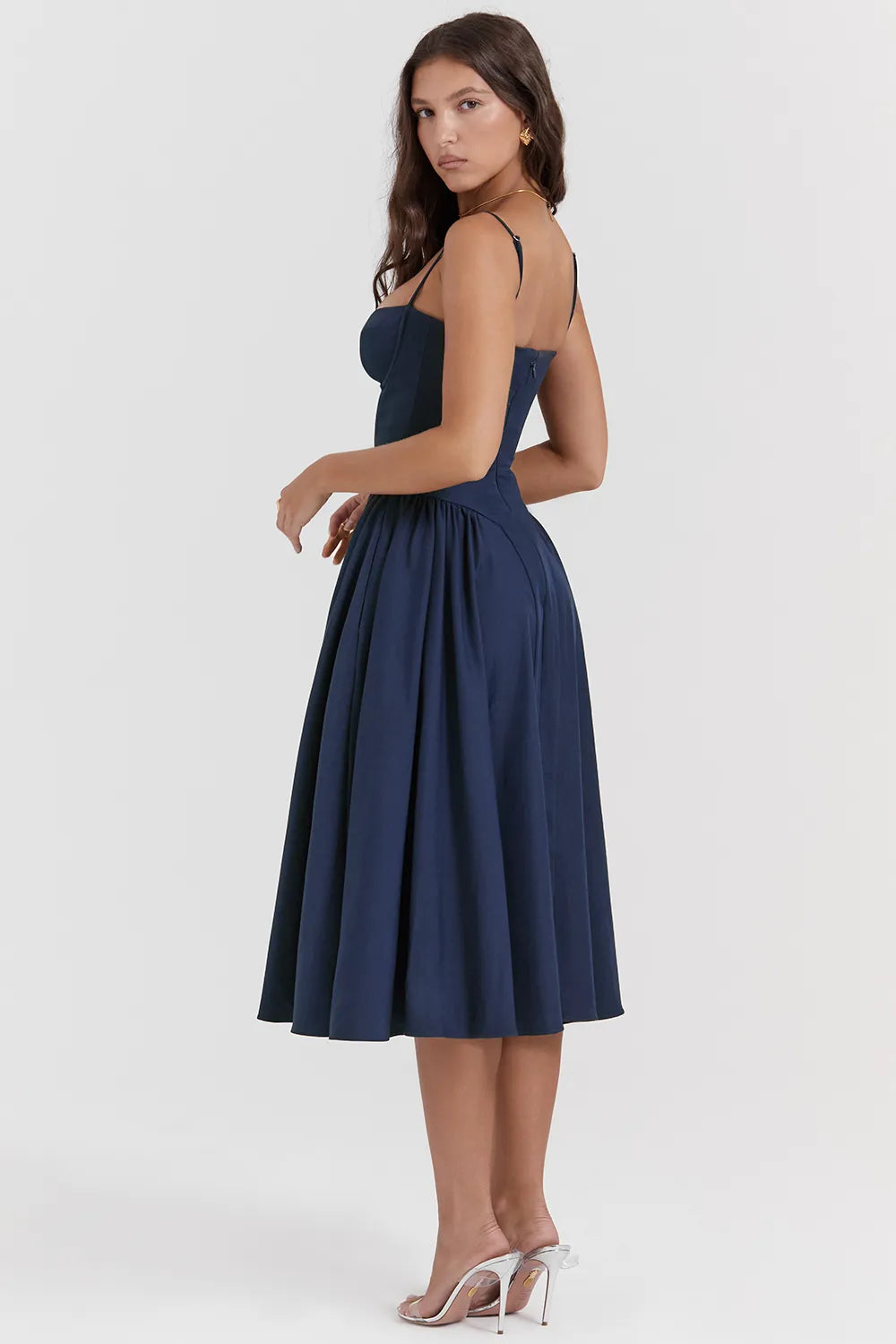 Samaria French Navy Corset Sundress
