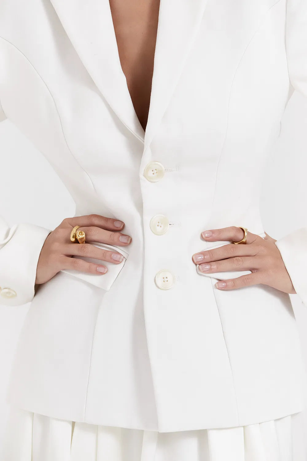 Sariah Ivory Contour Tailored Blazer