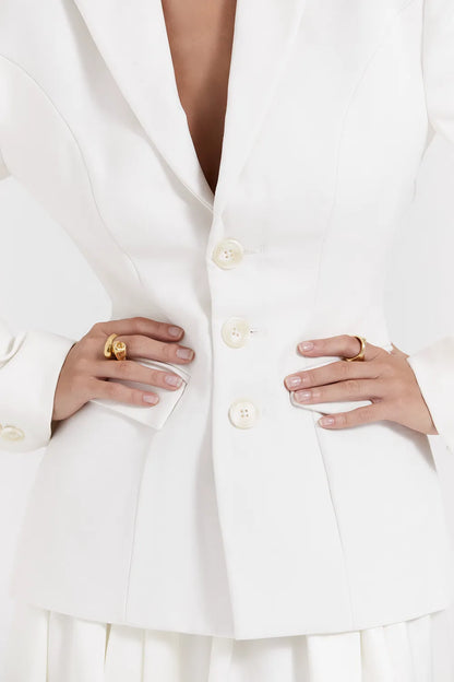 Sariah Ivory Contour Tailored Blazer
