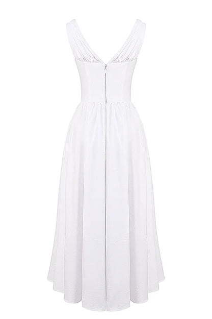 Emmelina White Cotton Corset Sundress