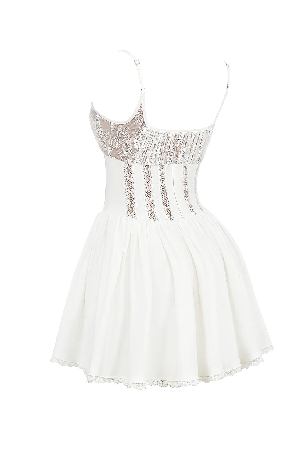 Rosaria White Cotton Corset Mini Dress