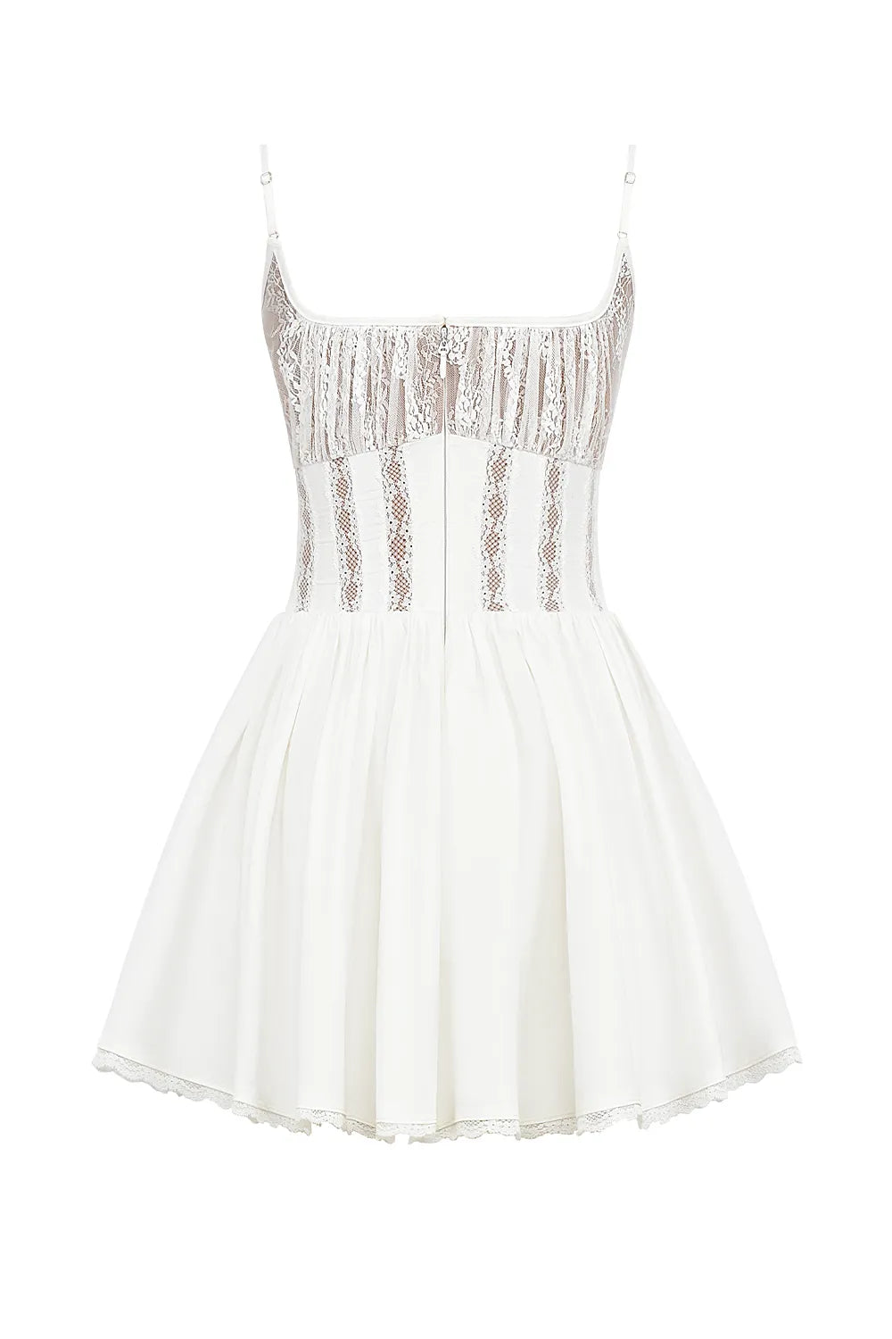 Rosaria White Cotton Corset Mini Dress