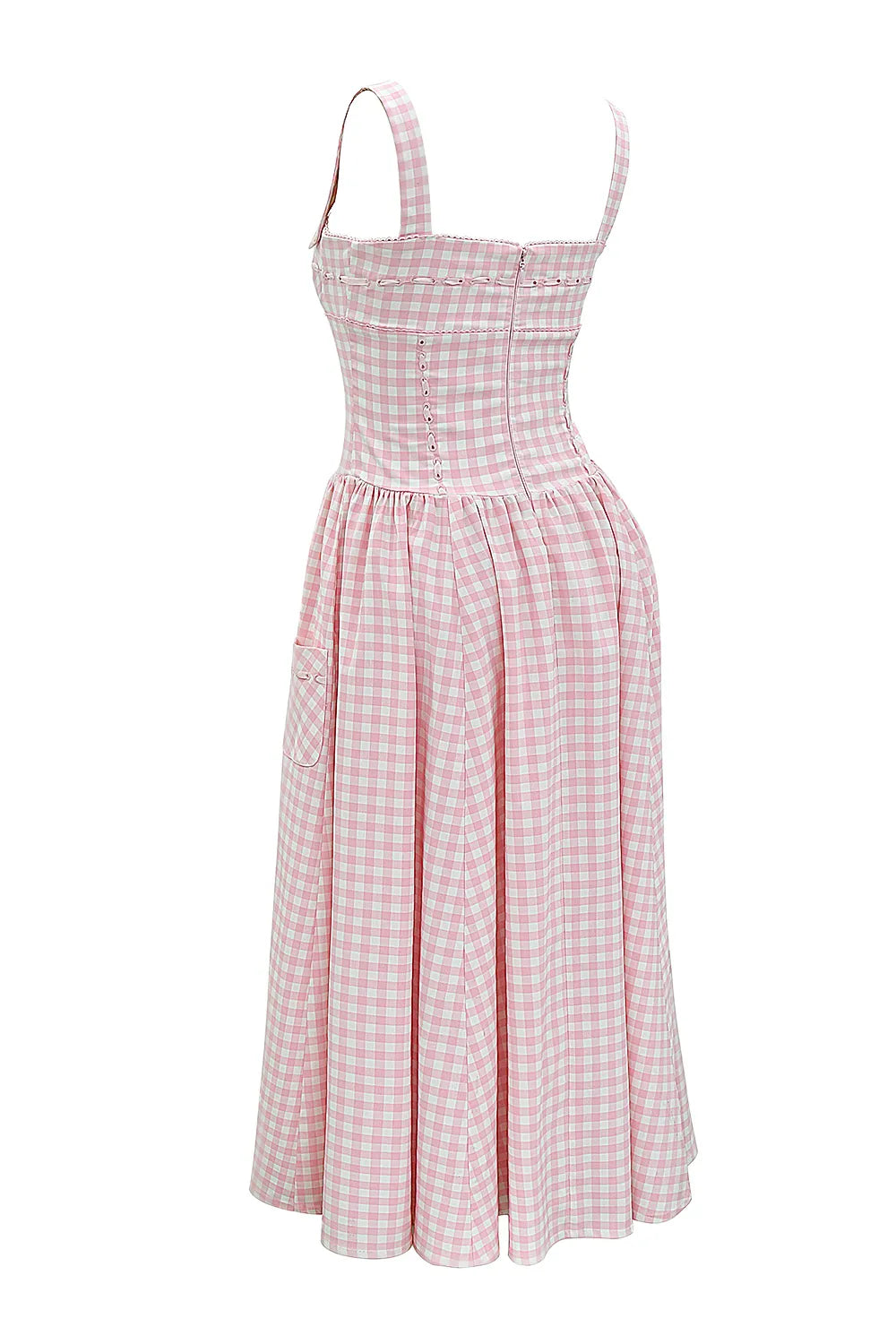 Vivien Strawberry Shortcake Gingham Midi Sundress