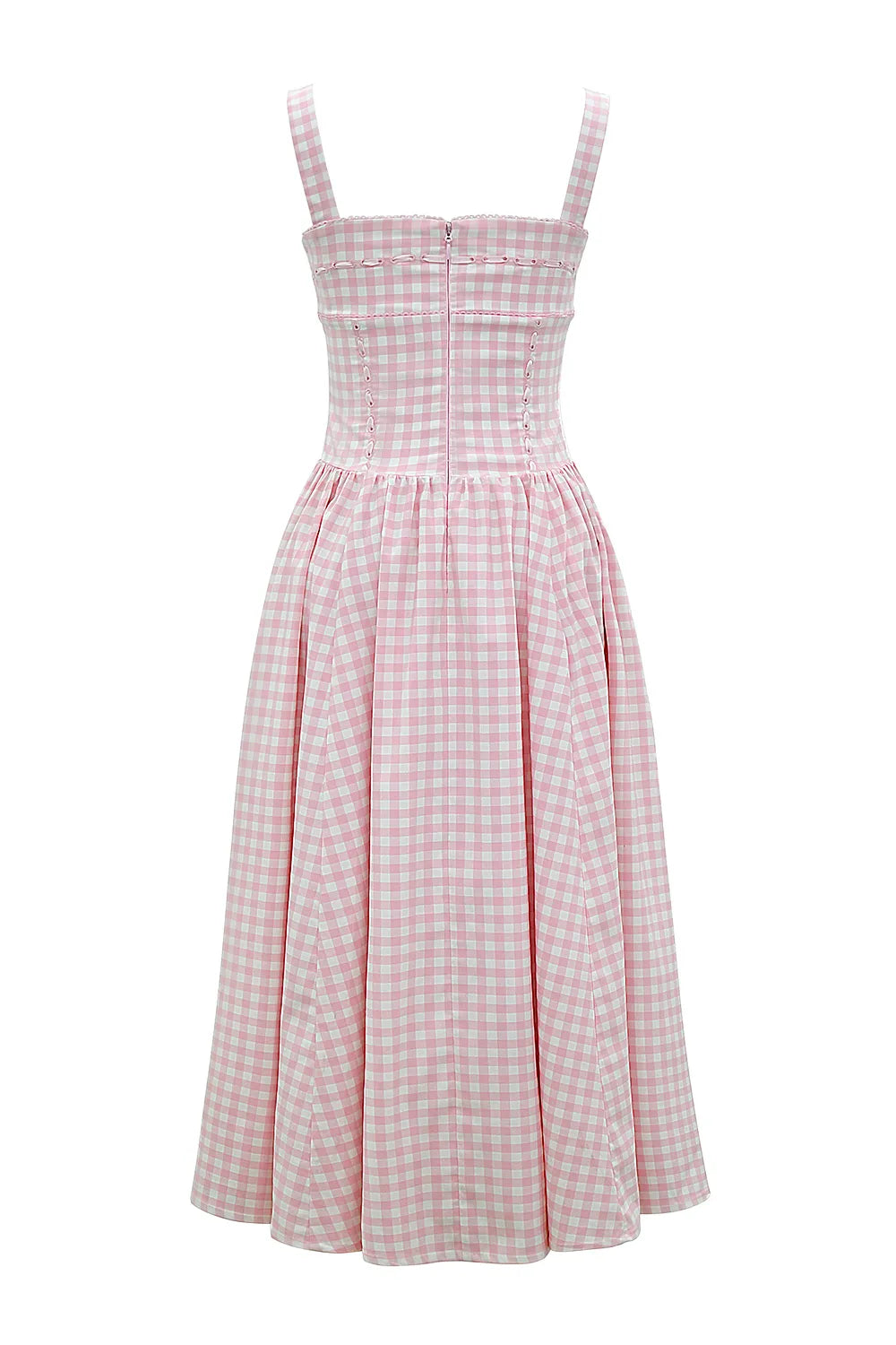 Vivien Strawberry Shortcake Gingham Midi Sundress