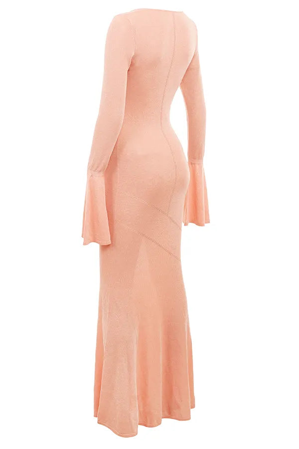 Sereia Sorbet Metallic Knit Maxi Dress