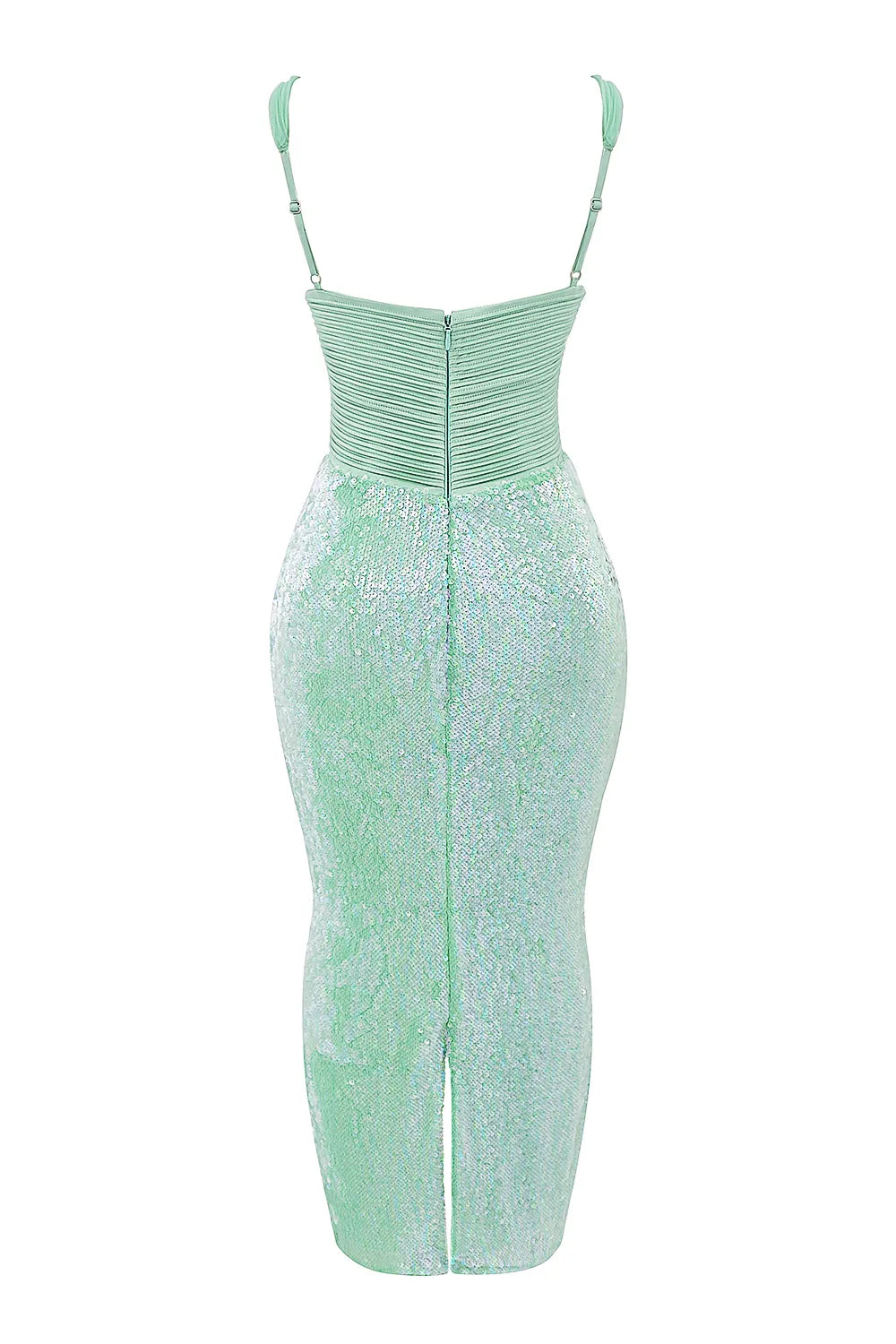 Thala Seafoam Sequin Corset Midi Dress