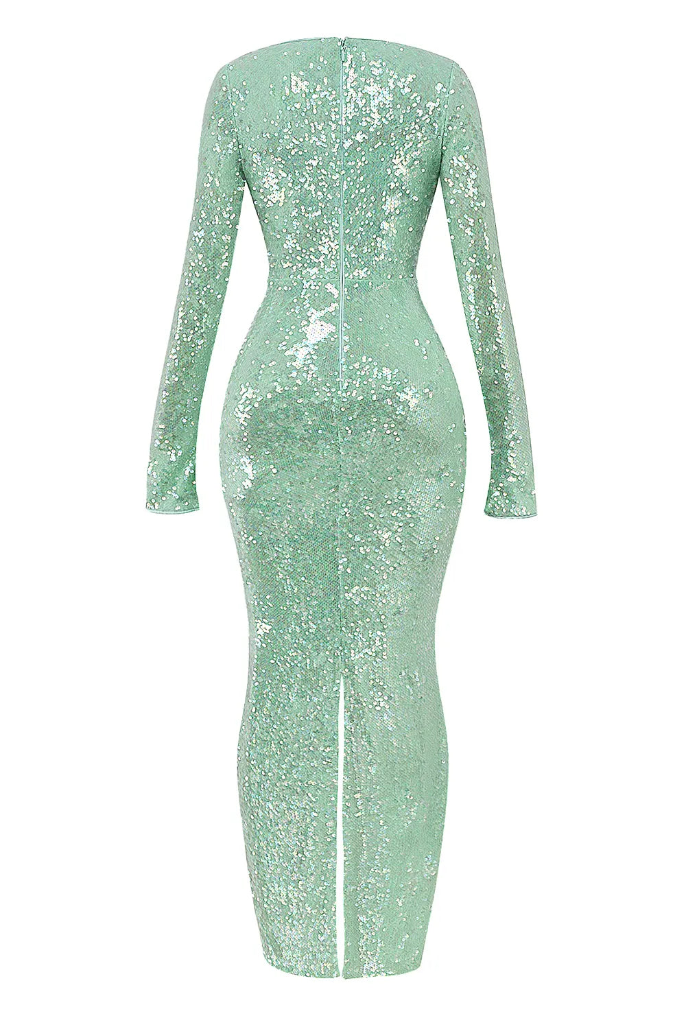 Titania Seafoam Sequin Maxi Gown