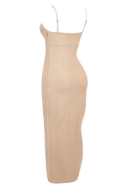 Calla Seapearl Embellished Maxi Dress