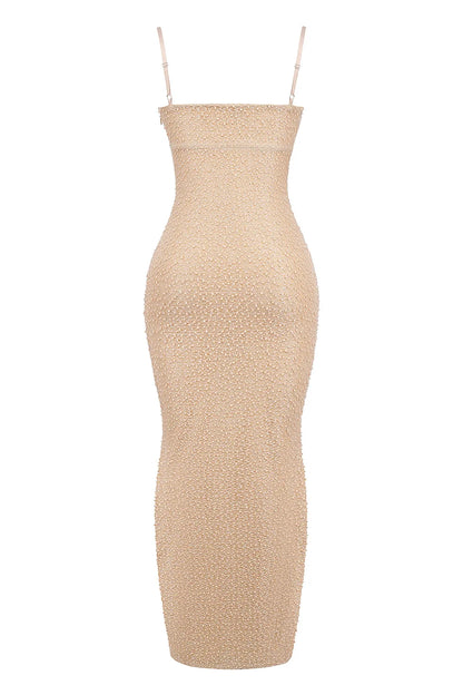 Calla Seapearl Embellished Maxi Dress