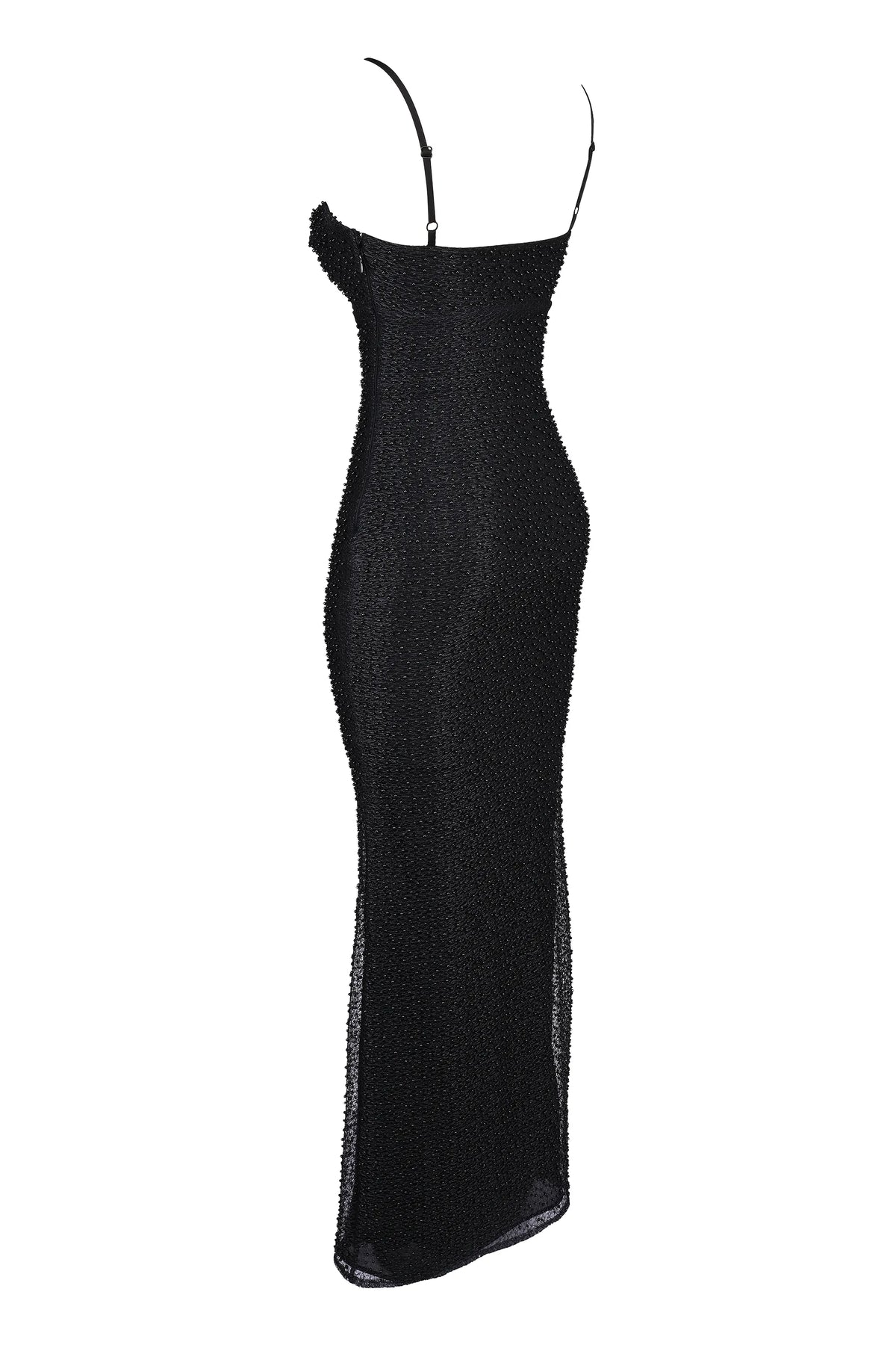 Calla Black Pearl Embellished Maxi Dress