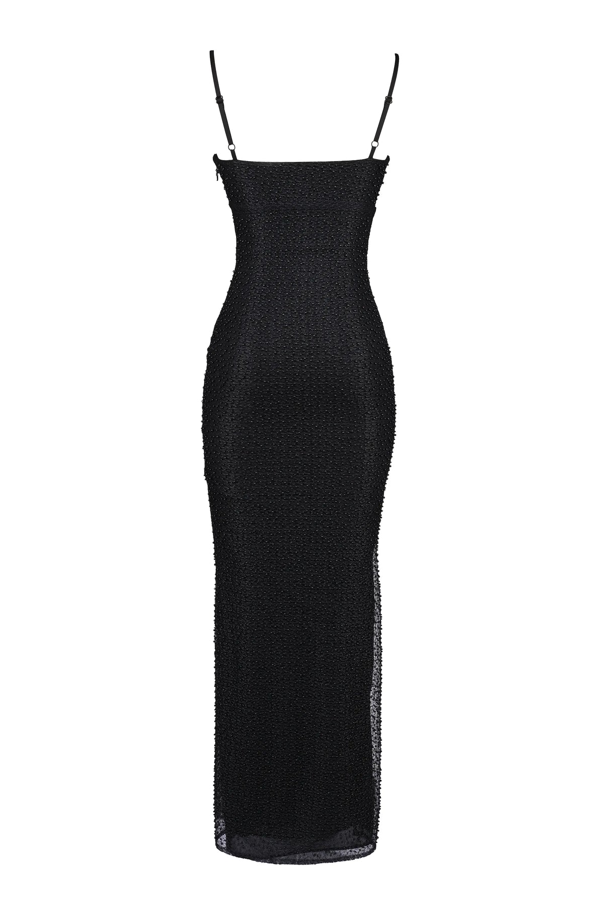 Calla Black Pearl Embellished Maxi Dress