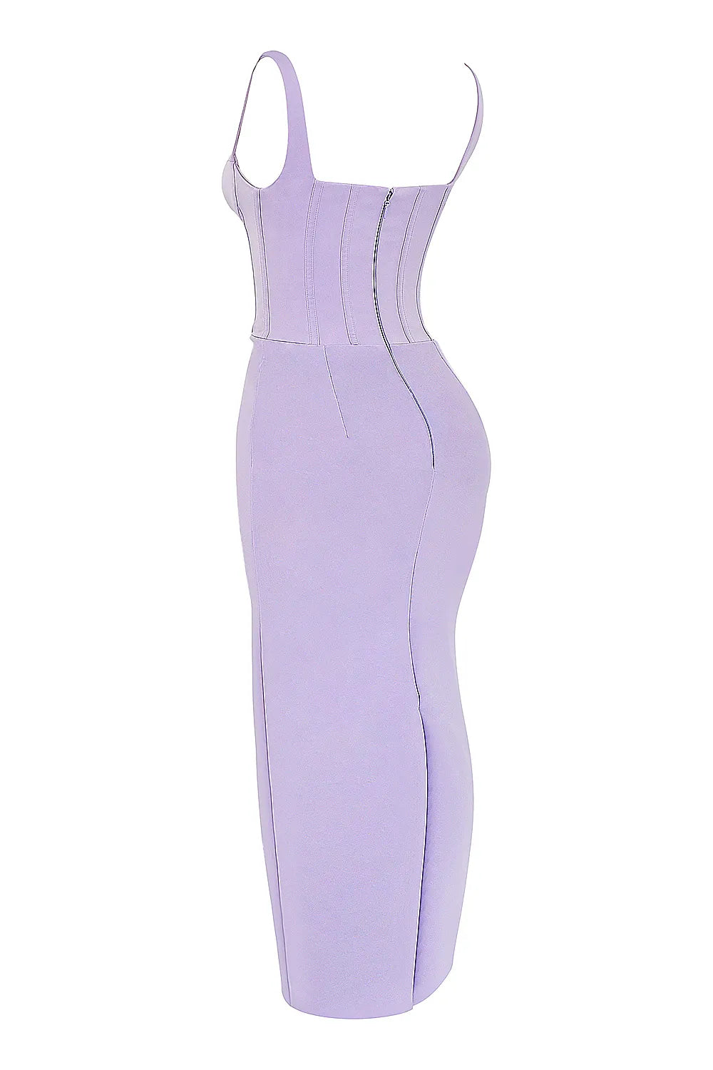 Breeze Orchid Satin Corset Maxi Dress